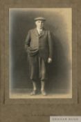 Collection of six golfing photographs and prints including golfer Philip Wynne