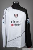 Andy Cole white & black No.9 Fulham short-sleeved shirt, 2004-05
