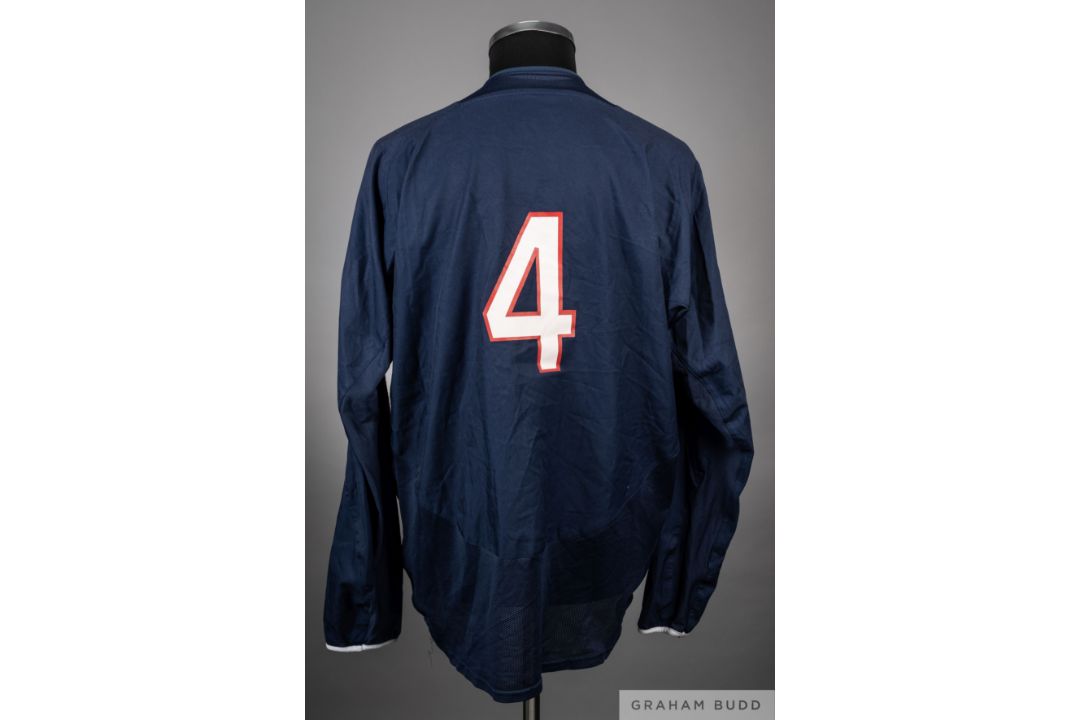 No.4 blue and red Paris Saint Germain long-sleeved shirt - Image 1 of 2
