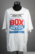 Tyson Fury white training t-shirt v Chisora