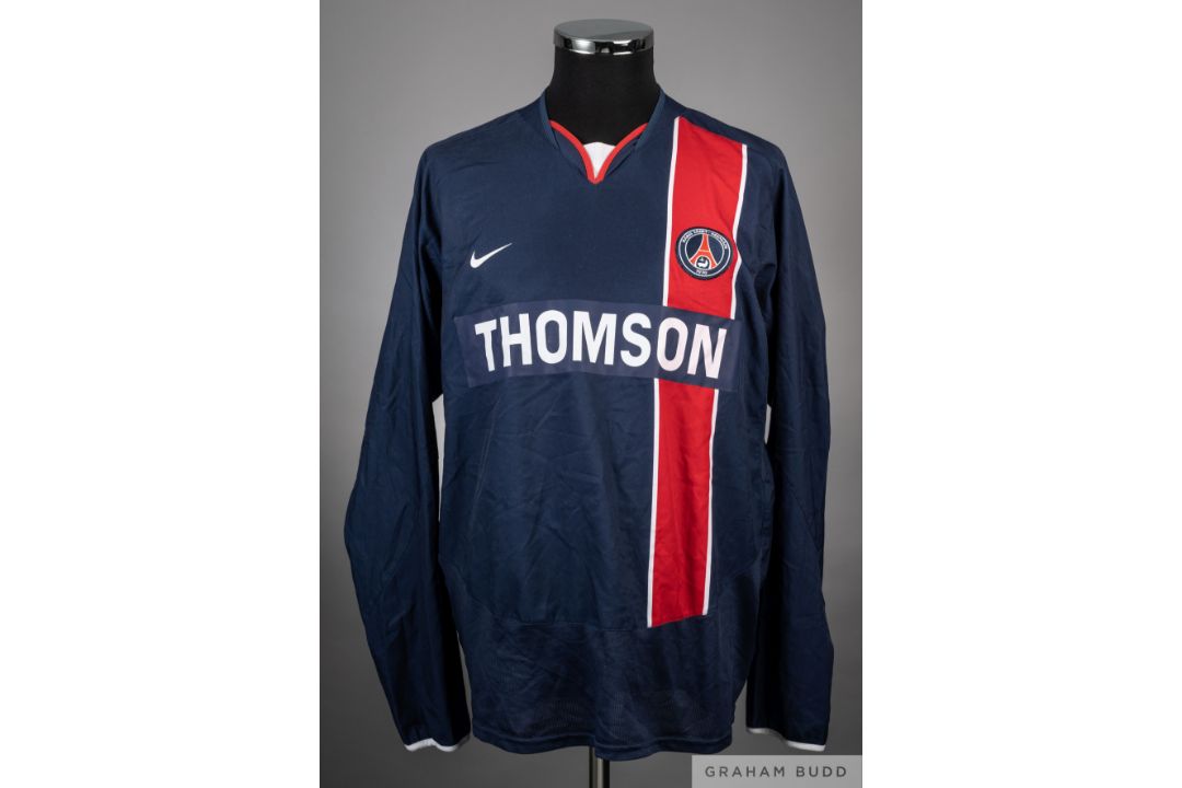 No.4 blue and red Paris Saint Germain long-sleeved shirt - Image 2 of 2