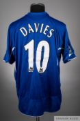 Simon Davies blue No.10 Everton short-sleeved shirt, 2005-06