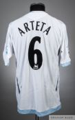 Mikel Arteta white and blue No.6 Everton short-sleeved shirt, 2006-07