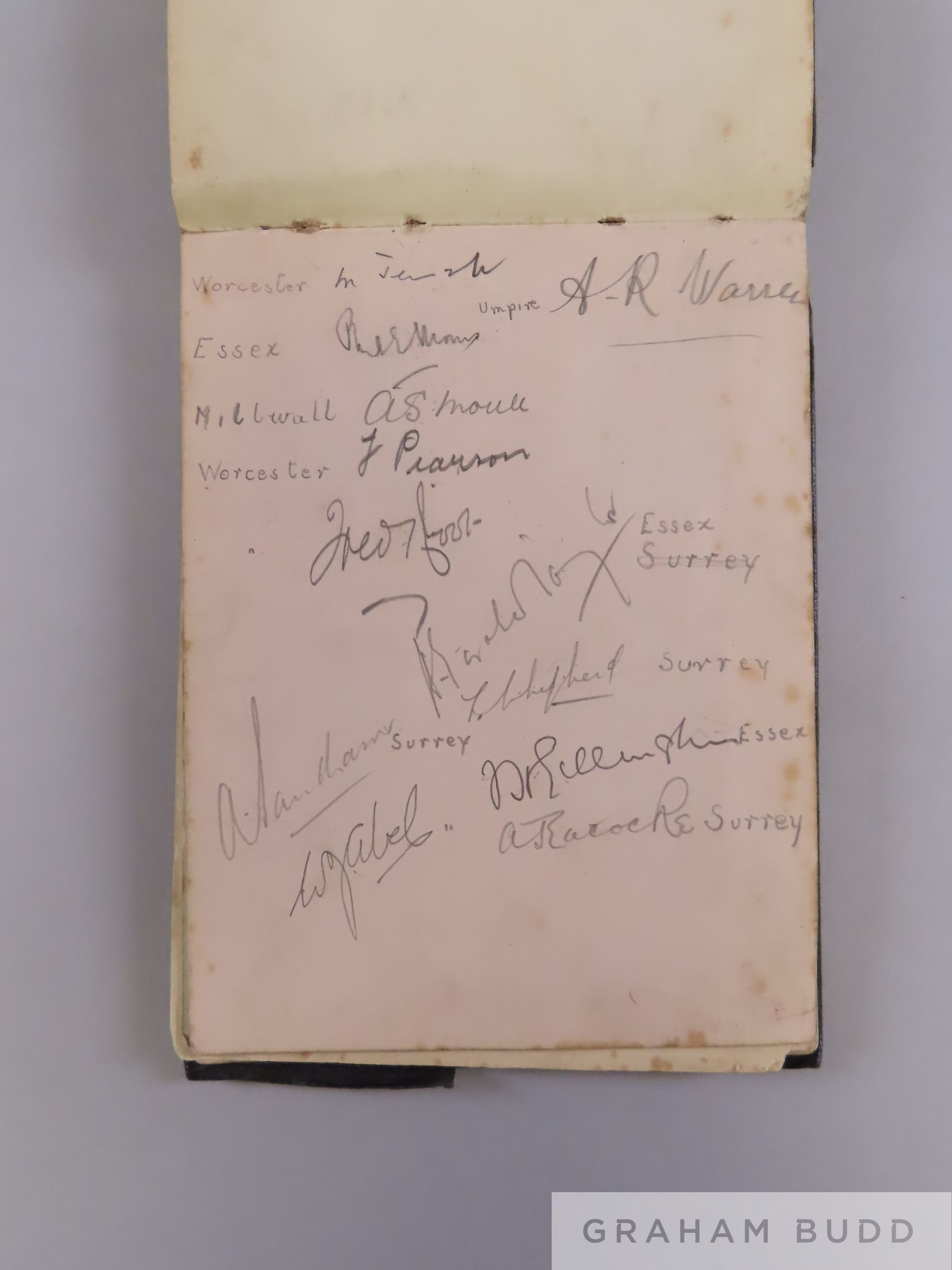 An album of cricket autographs, circa 1920s including Jack Hobbs - Image 2 of 5