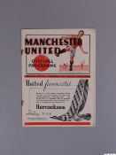 Manchester United v. Bury, home league match programme, 7th May 1938