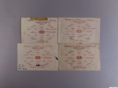 Four Manchester United FL North single-sheet match programmes, 1945-46