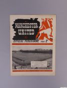 Manchester United v. Grimsby Town, home league match programme, 1939