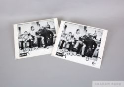 Two Oasis Creation records black and white promotion pictures