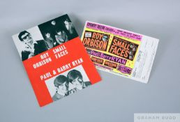 The Programme and Handbill for the Roy Orbison and Small Faces concert at the Coventry Theatre