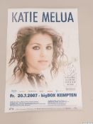 A large official concert poster for a Katie Melua concert