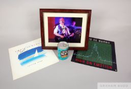 A nice selection of Chris De Burgh signed merchandise
