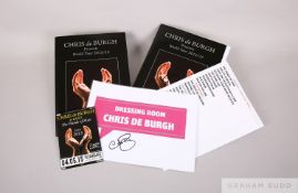 Two official signed Chris De Burgh programmes for his World Tour 2015-16