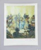A colour print of the musician Chris De Burgh