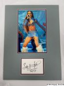 Four colour signed and mounted photograph and autograph montages