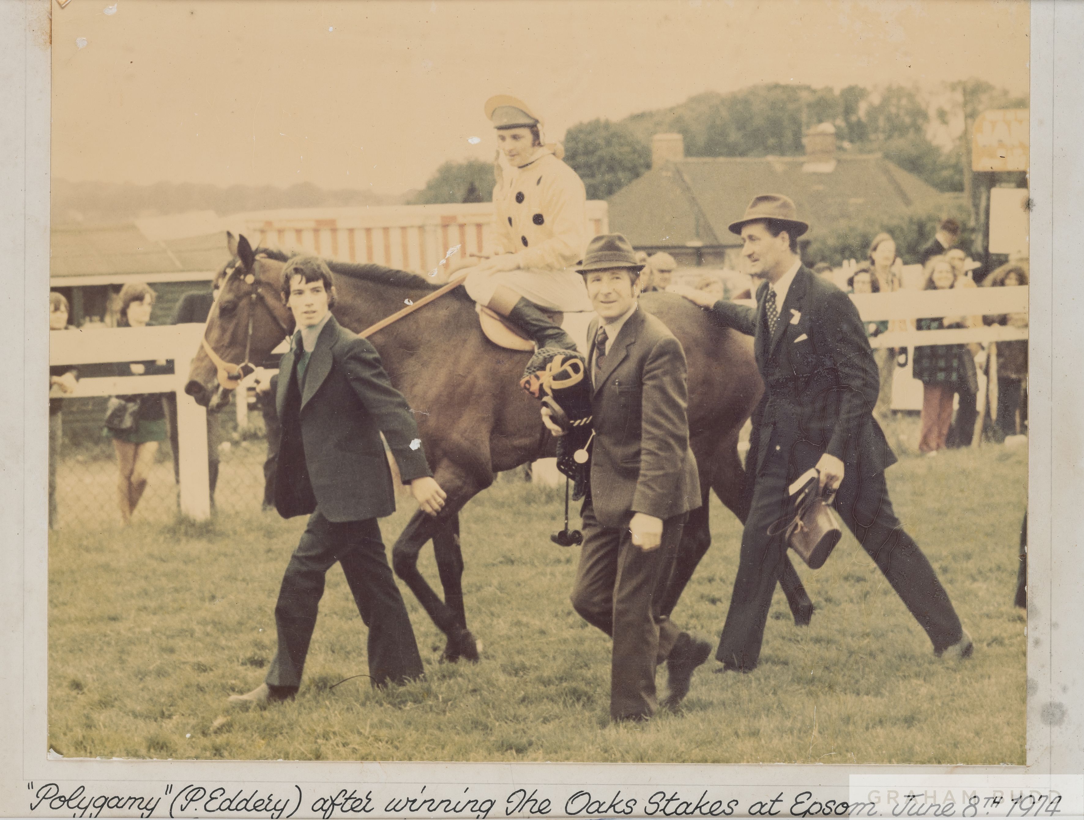 From the Pat Eddery Collection: a trio of framed photographs of big race victories, i) Polygamy