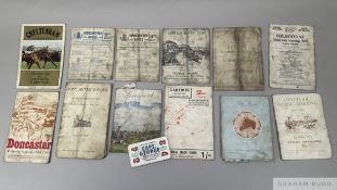 12 racecards dating between 1958 and 1971, comprising: 1958 Epsom Derby (Hard Ridden), first day