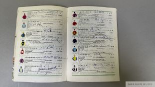 1992 Grand National racecard (Party Politics) fully-signed by the 40 competing jockeys,