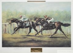 Pat Eddery signed Dancing Brave print,