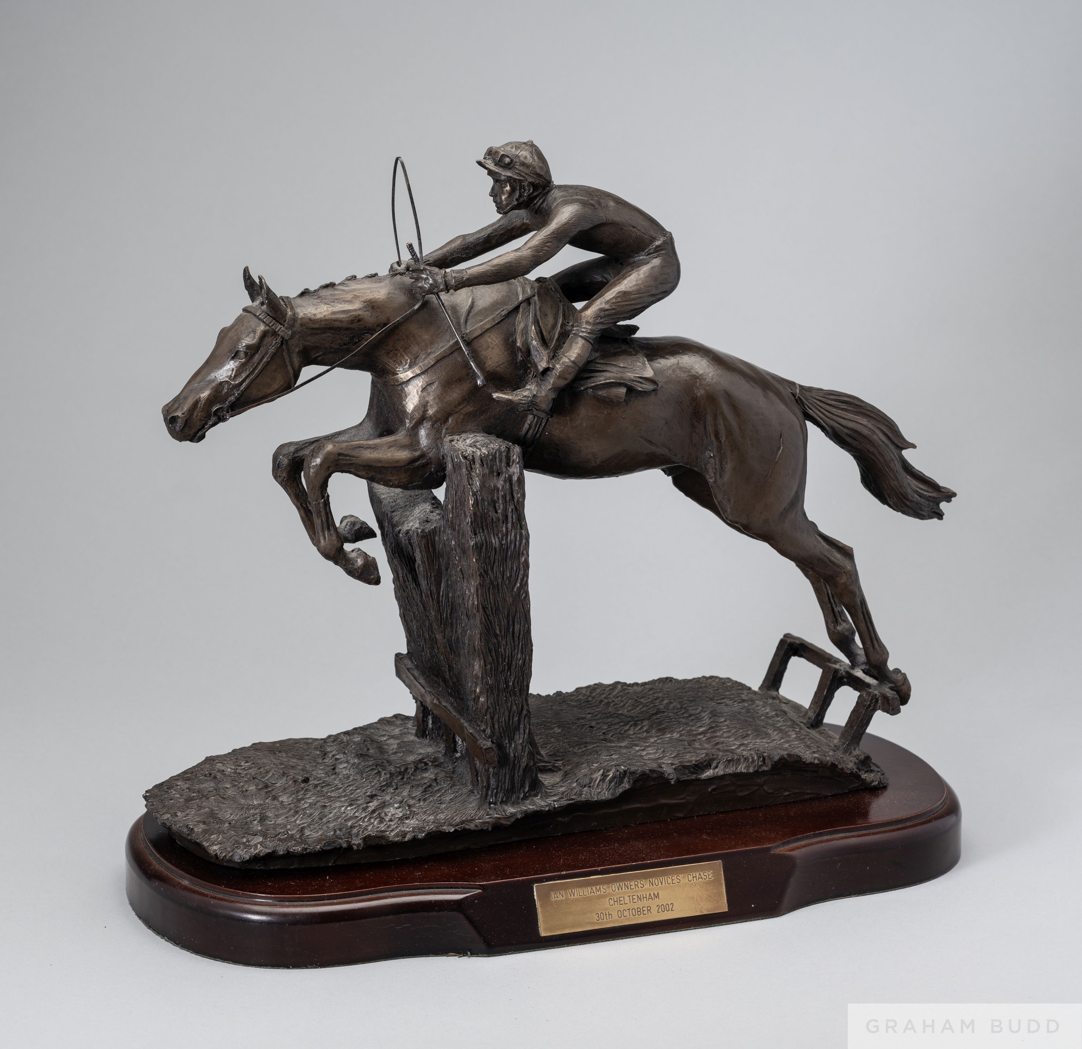 The trophy for the Ian Williams Owners Novices' Chase won by Mr & Mrs Peter Thompson's 'Mighty