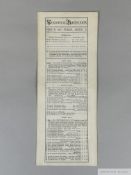 Racecard for Goodwood 2nd August 1878, featuring the Duke of Richmond's Plate, Nursery Stakes,