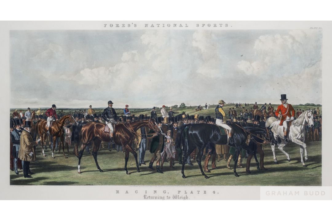 After John Frederick Herring senior (1795-1865) a large set of four Racing Prints from the Fores's - Image 1 of 4