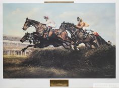 Limited edition prints signed by the Grand National winning jockeys Bob Champion & Brendan Powell