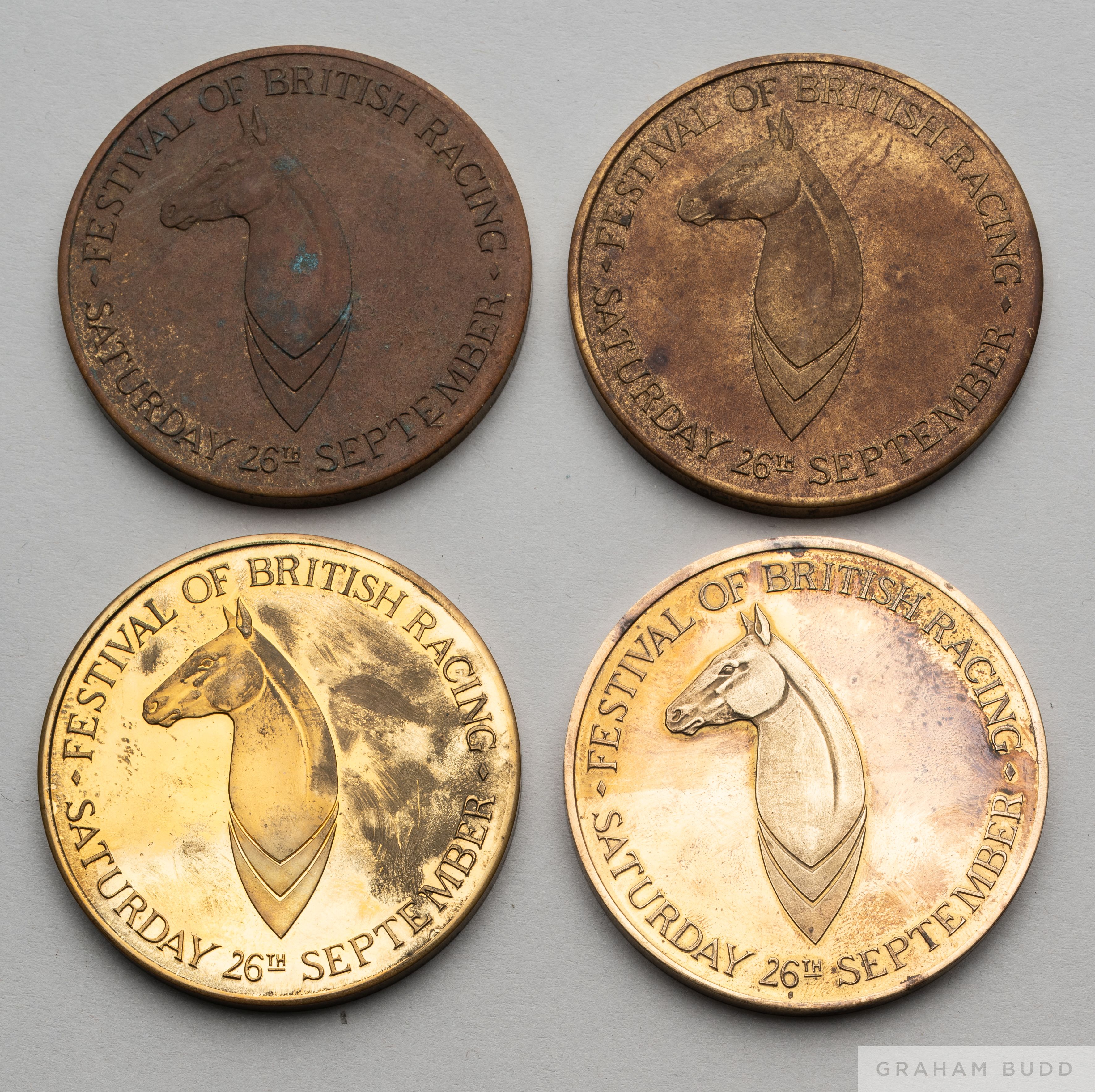 Four 1987 Ascot Festival of Racing commemorative medallions presented to the jockey Pat Eddery, in - Image 2 of 2