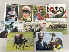 Collection of horse racing signed photographs