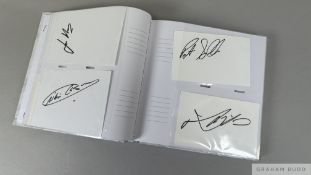An excellent collection of 140 cards autographed by horse racing personalities,