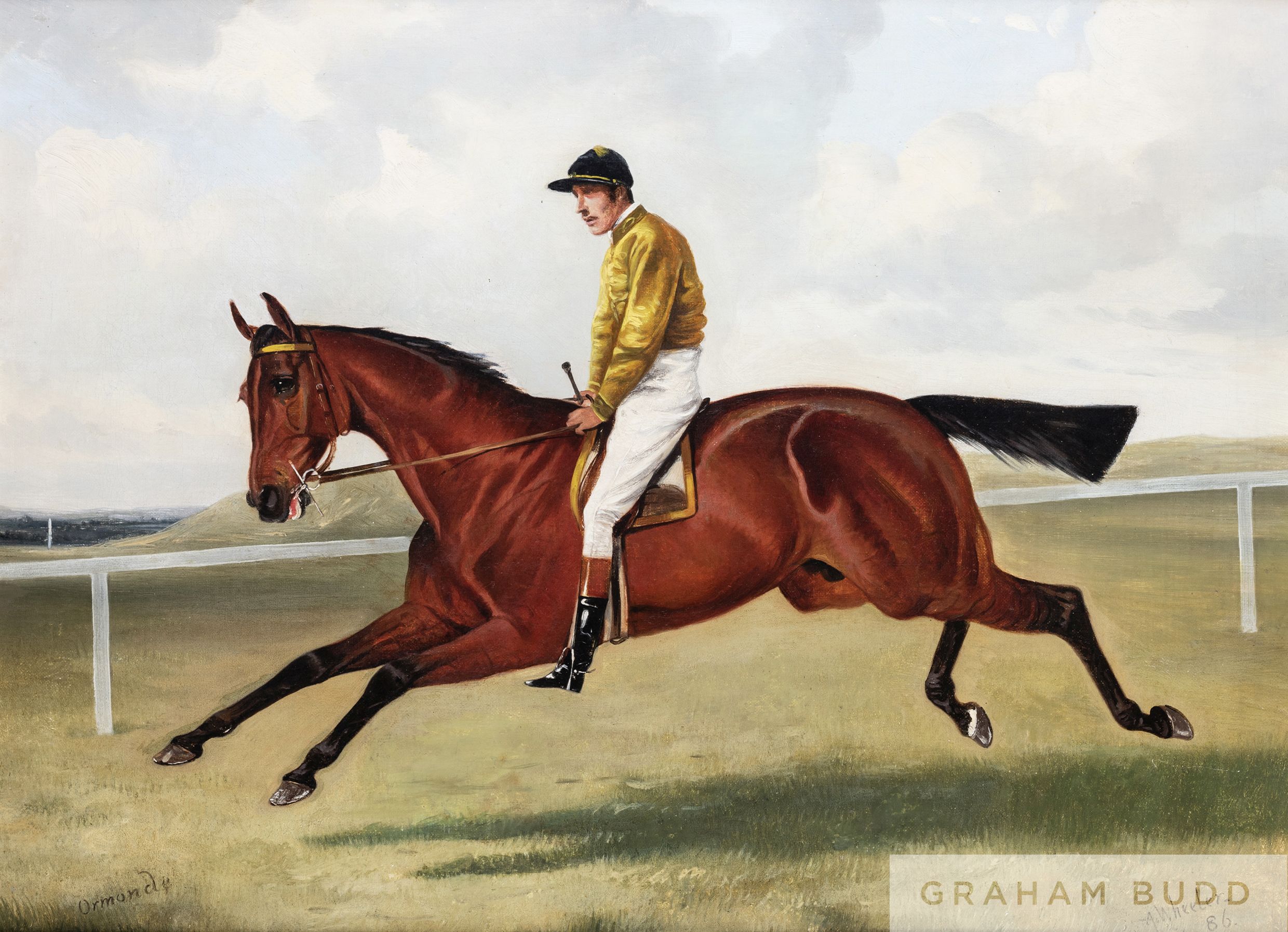Alfred Wheeler (British, 1851-1932) ORMONDE WITH FRED ARCHER UP signed, dated '86 and titled