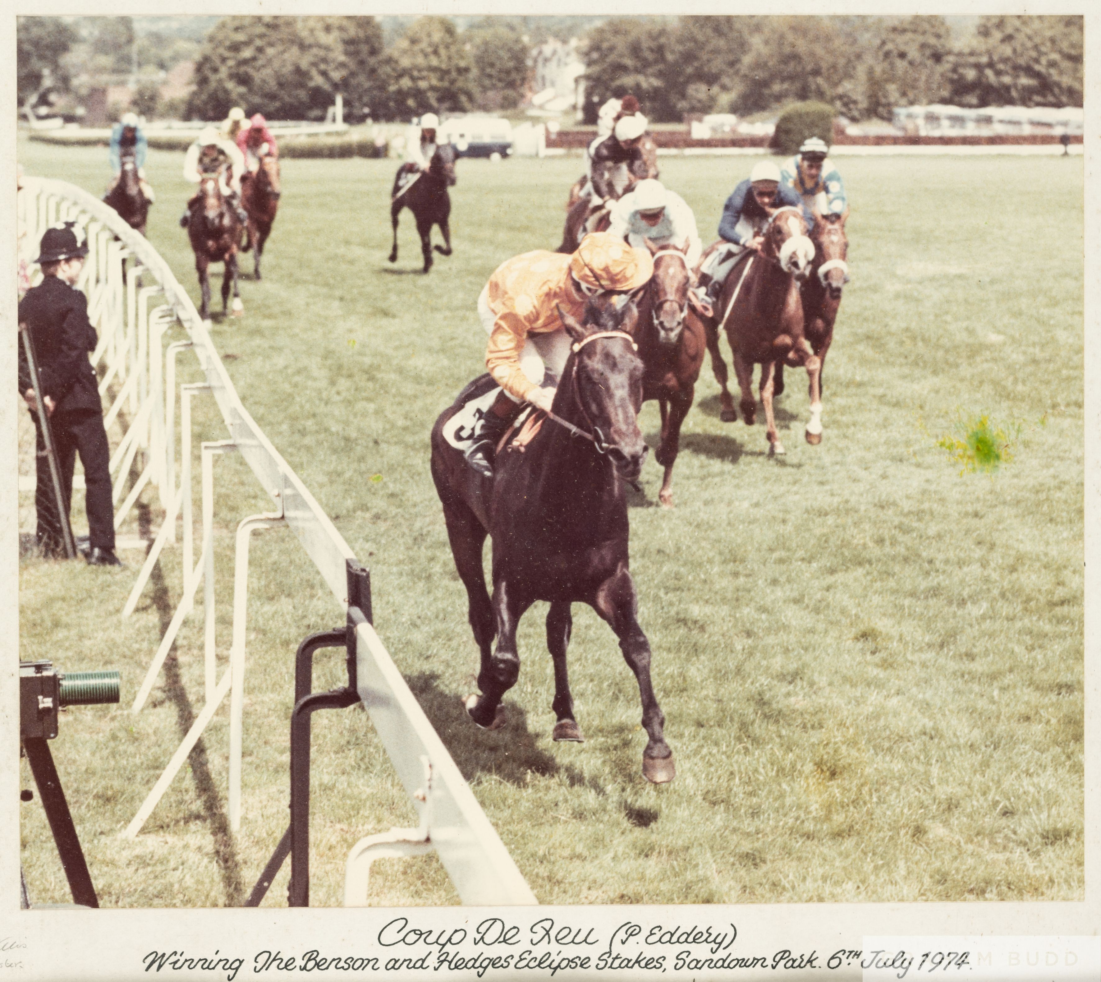 From the Pat Eddery Collection: a trio of framed photographs of big race victories, i) Polygamy - Image 2 of 3