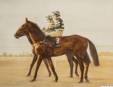 Alan Brassington (British, b.1959) WALKING IN CHELTENHAM