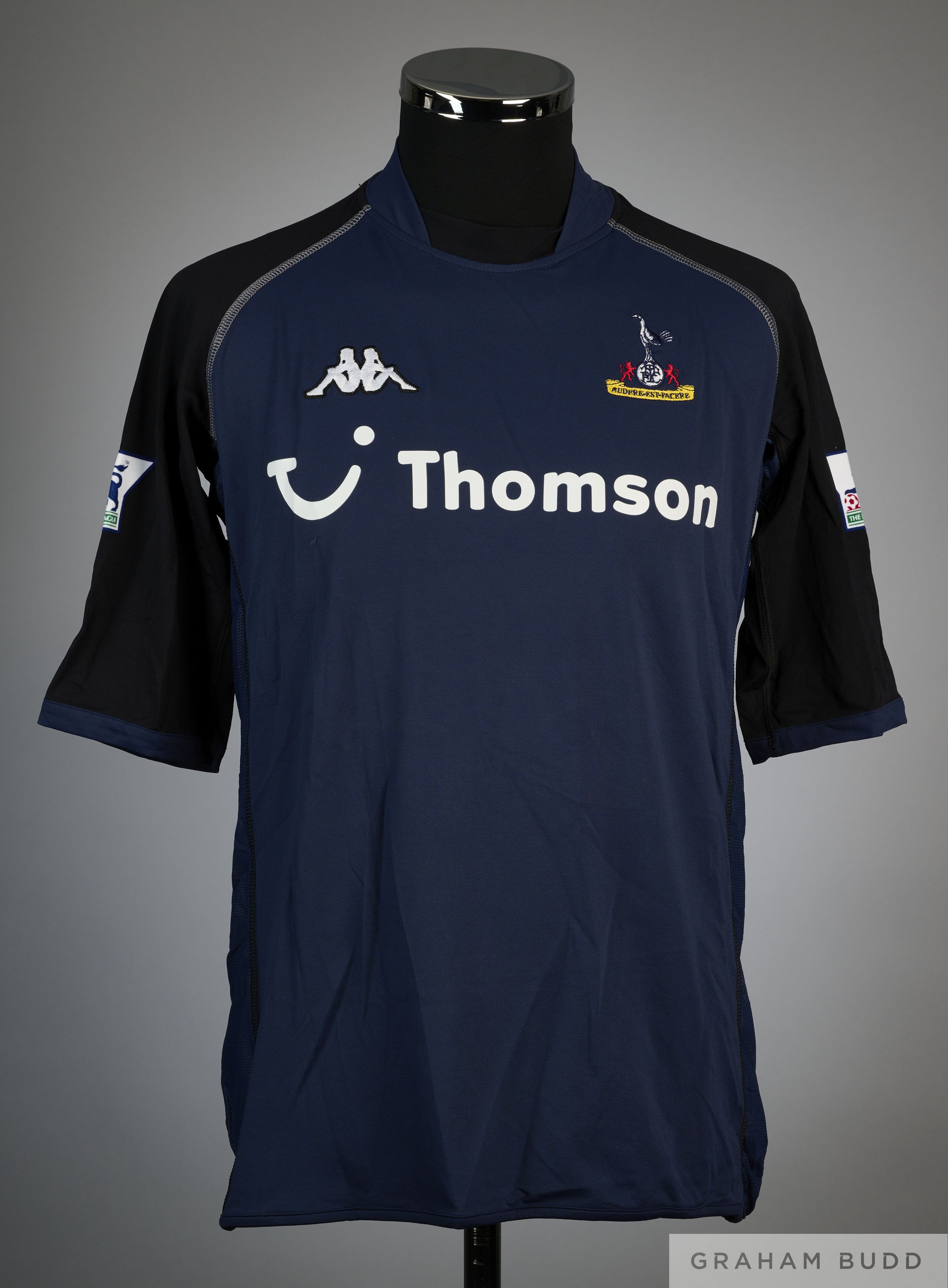 Robbie Keane dark blue and black No.22 Tottenham Hotspur short-sleeved shirt