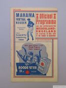 Rare Holland v. England International match programme, 18th May 1935
