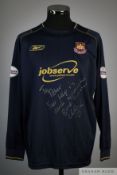 Matthew Etherington blue and yellow No.12 West Ham United long-sleeved shirt