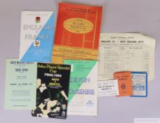 England XV v. New Zealand Army single-sheet match programme, 24th November 1945
