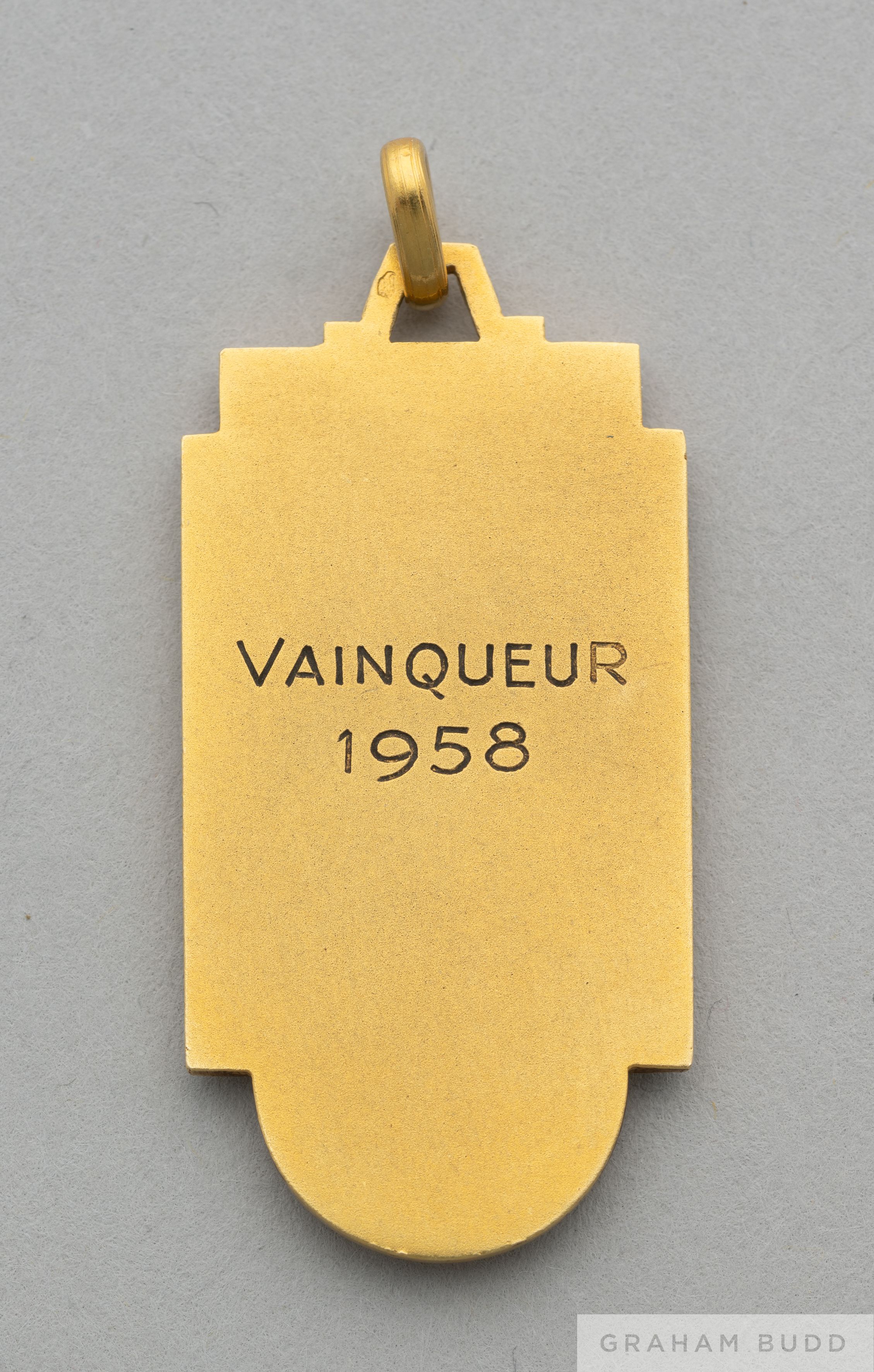 Raymond Kopa continental gold and enamel 1958 European Cup Winners medal - Image 2 of 2