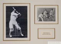 Don Bradman autographed display