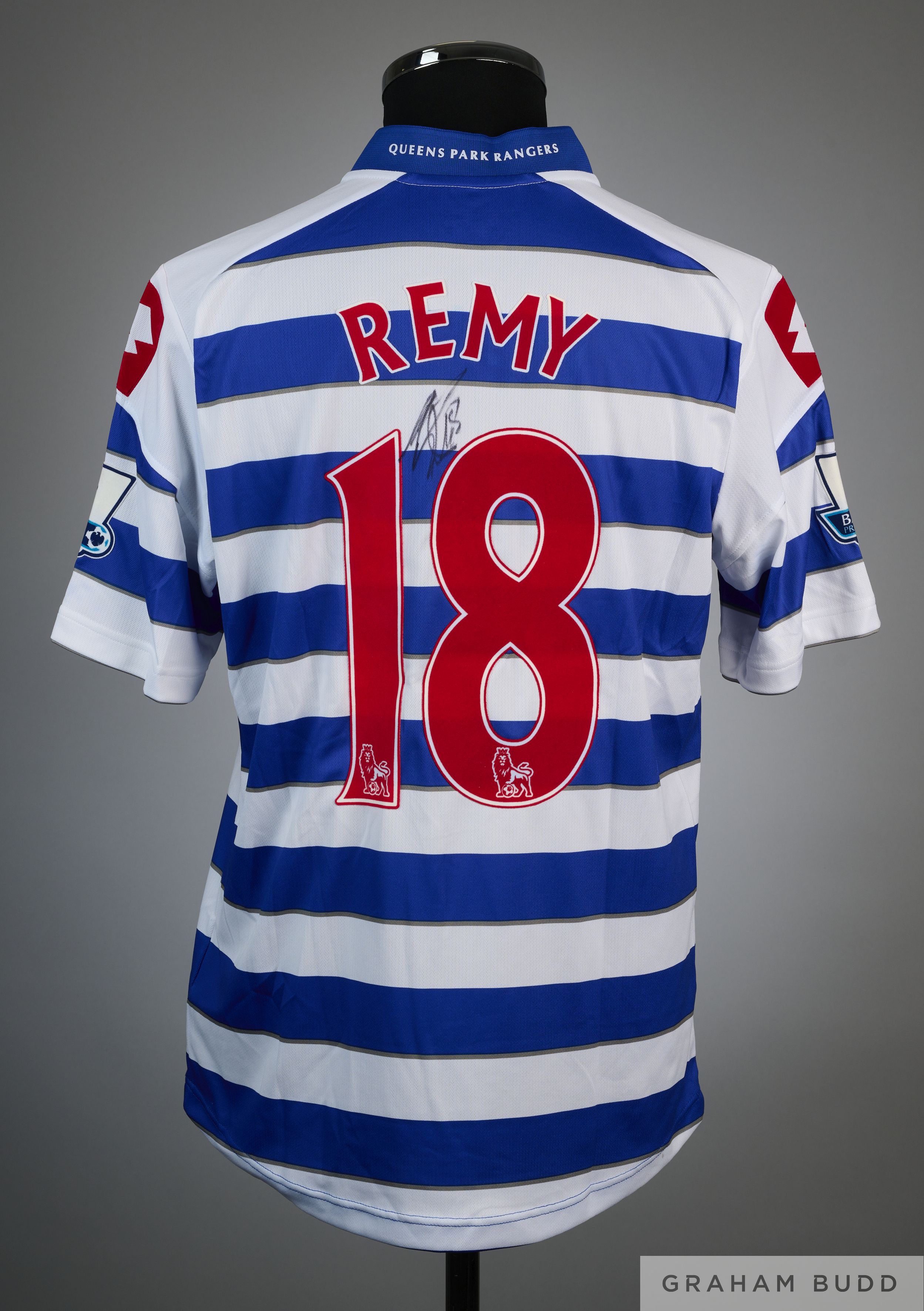 Loic Remy blue and white No.18 Queen's Park Rangers short-sleeved shirt - Image 2 of 2