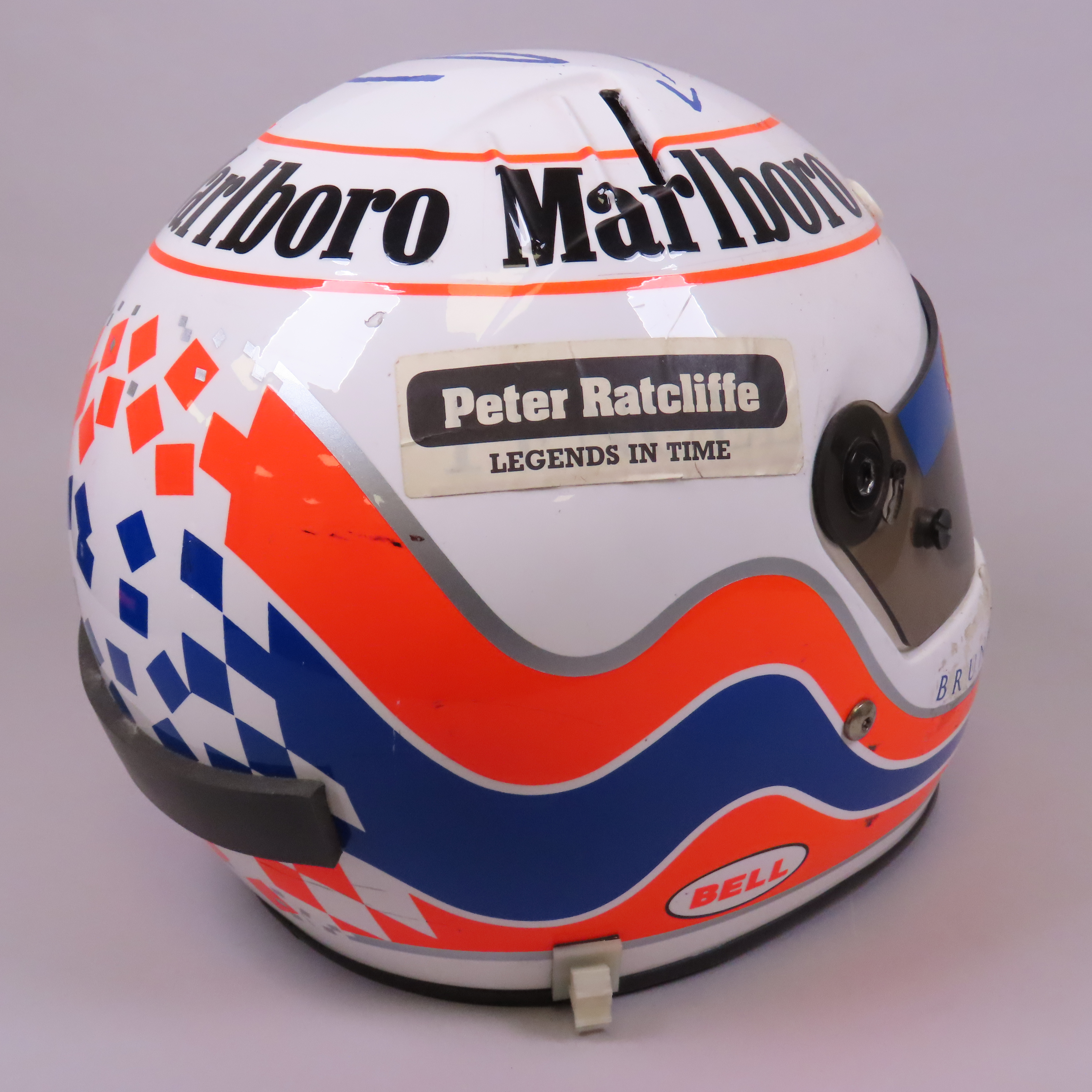 Martin Brundle Bell F1 race worn helmet, 1994 - Image 3 of 4