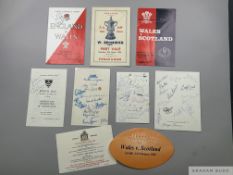 City of Glamorgan Celebration dinner menu to The British Lions Touring Team, 1971