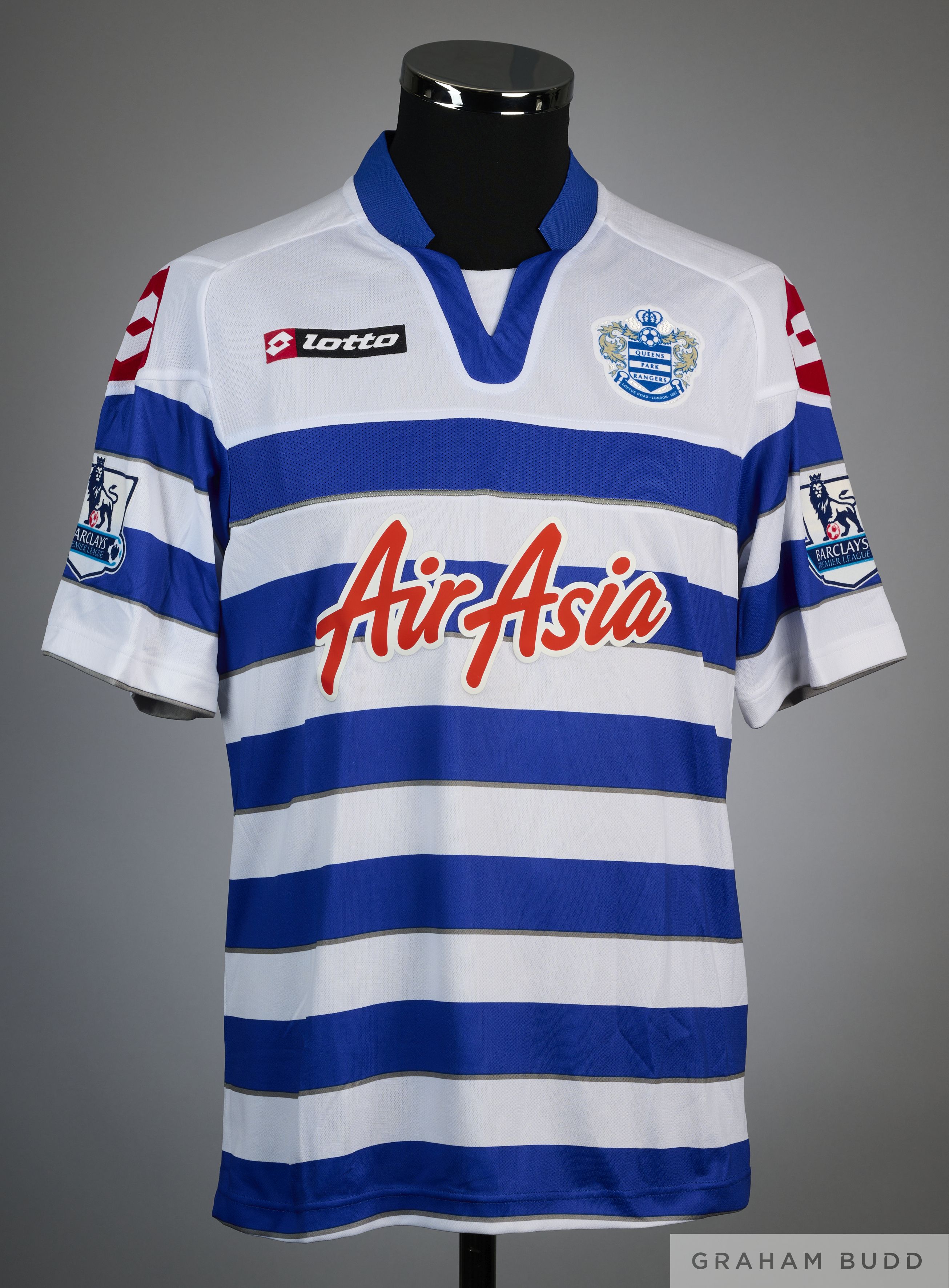 Loic Remy blue and white No.18 Queen's Park Rangers short-sleeved shirt