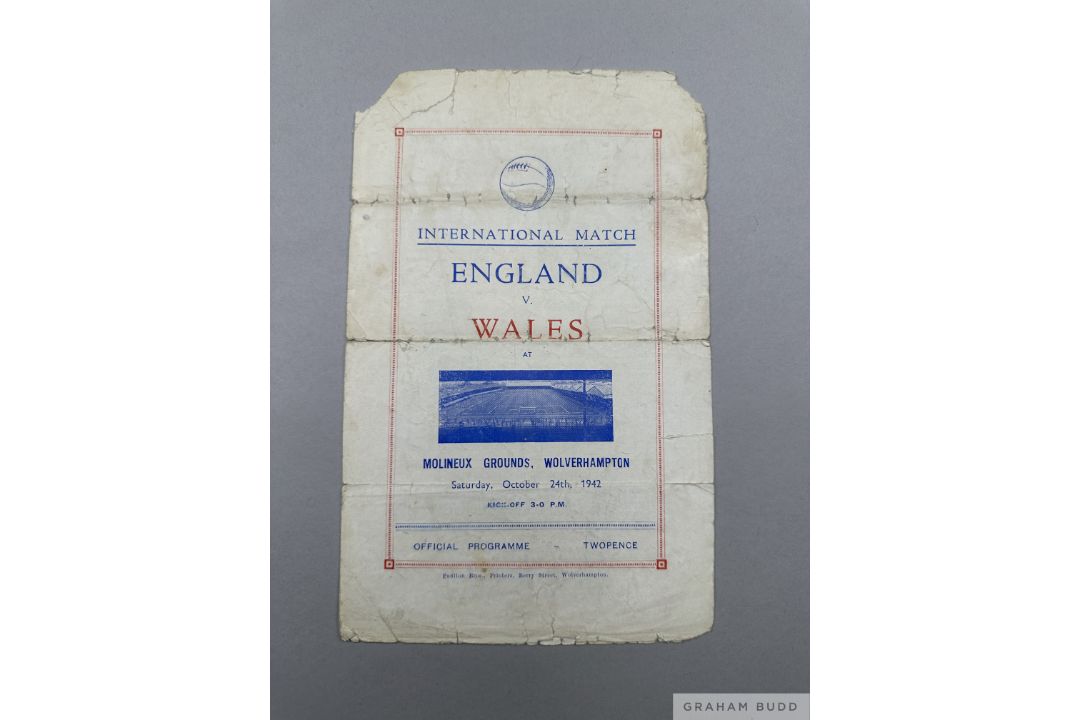 England v. Wales International match programme, 24th October 1942