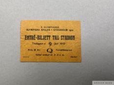 A 1912 Olympic ticket