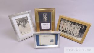 Eight framed signed photographs featuring Derbyshire County Cricket Club