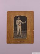 A Victorian silk Stevengraph of John L Sullivan
