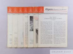 Eight bulletin updates for the 1936 Olympic games in Berlin