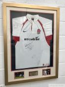 Ben Cohen white match worn rugby shirt, 2002