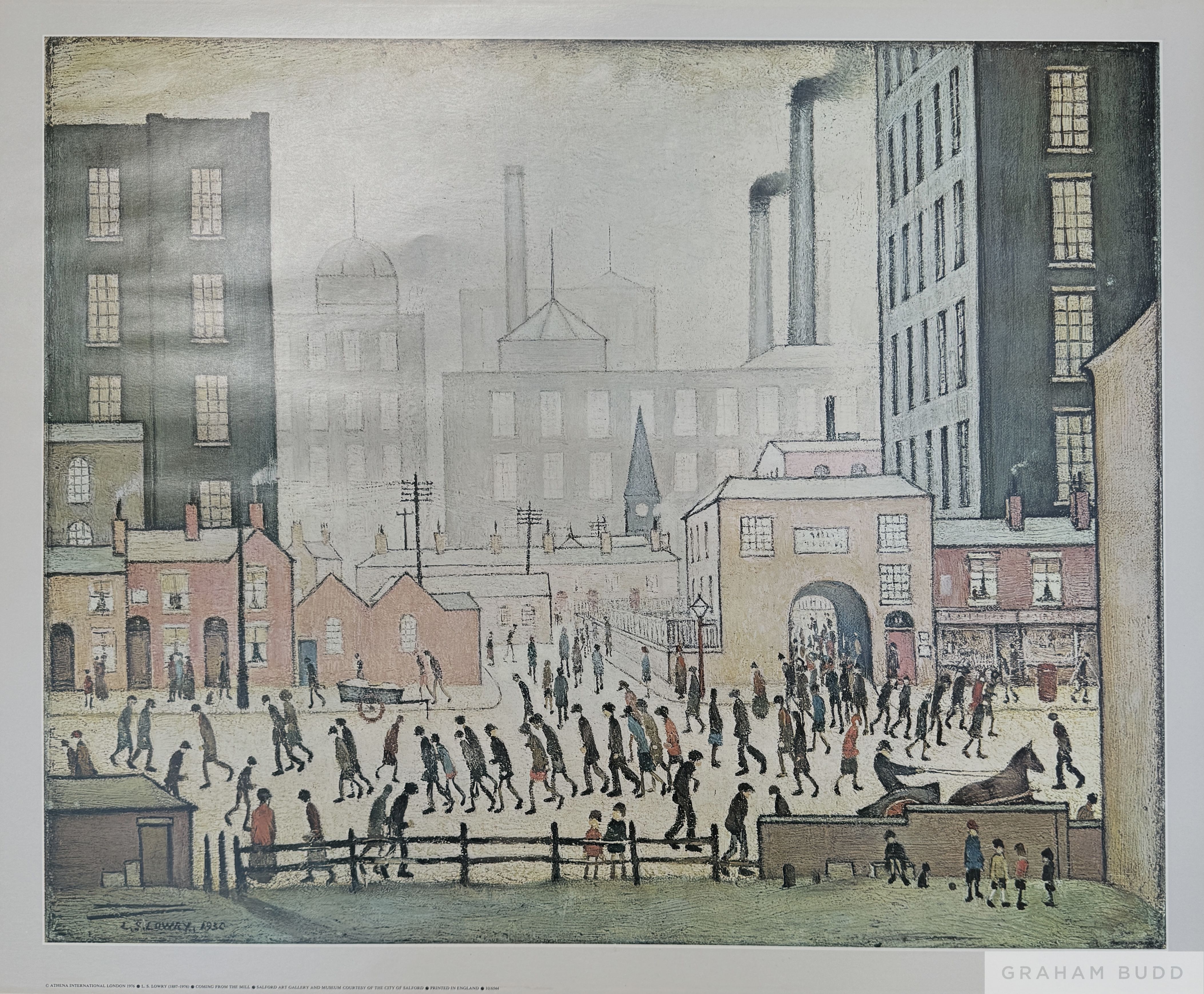 Laurence Stephen Lowry RBA RA 'Coming from the Mill', 1976