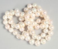 A GOOD ROW OF FRESHWATER PEARLS, 33in.